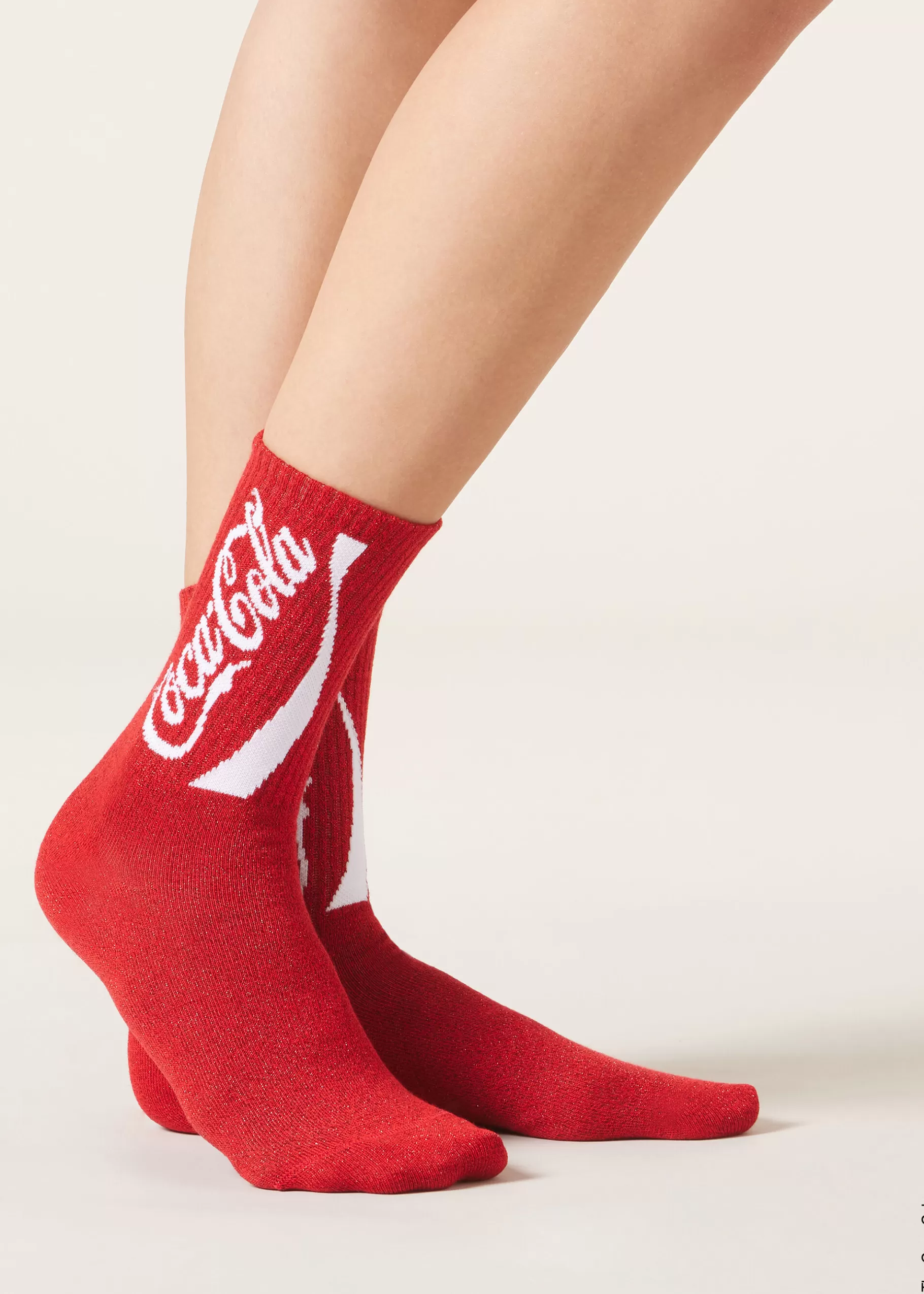 Best Sale Calzini Rosso Coca Cola Donna Calze Corte