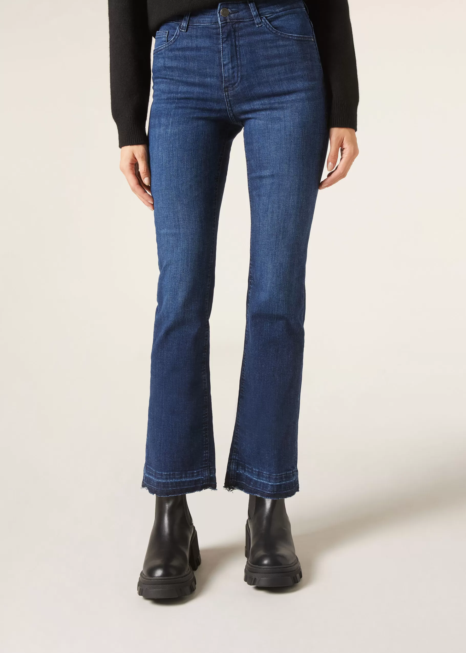 Fashion Jeans A Zampa Cropped Donna Jeans