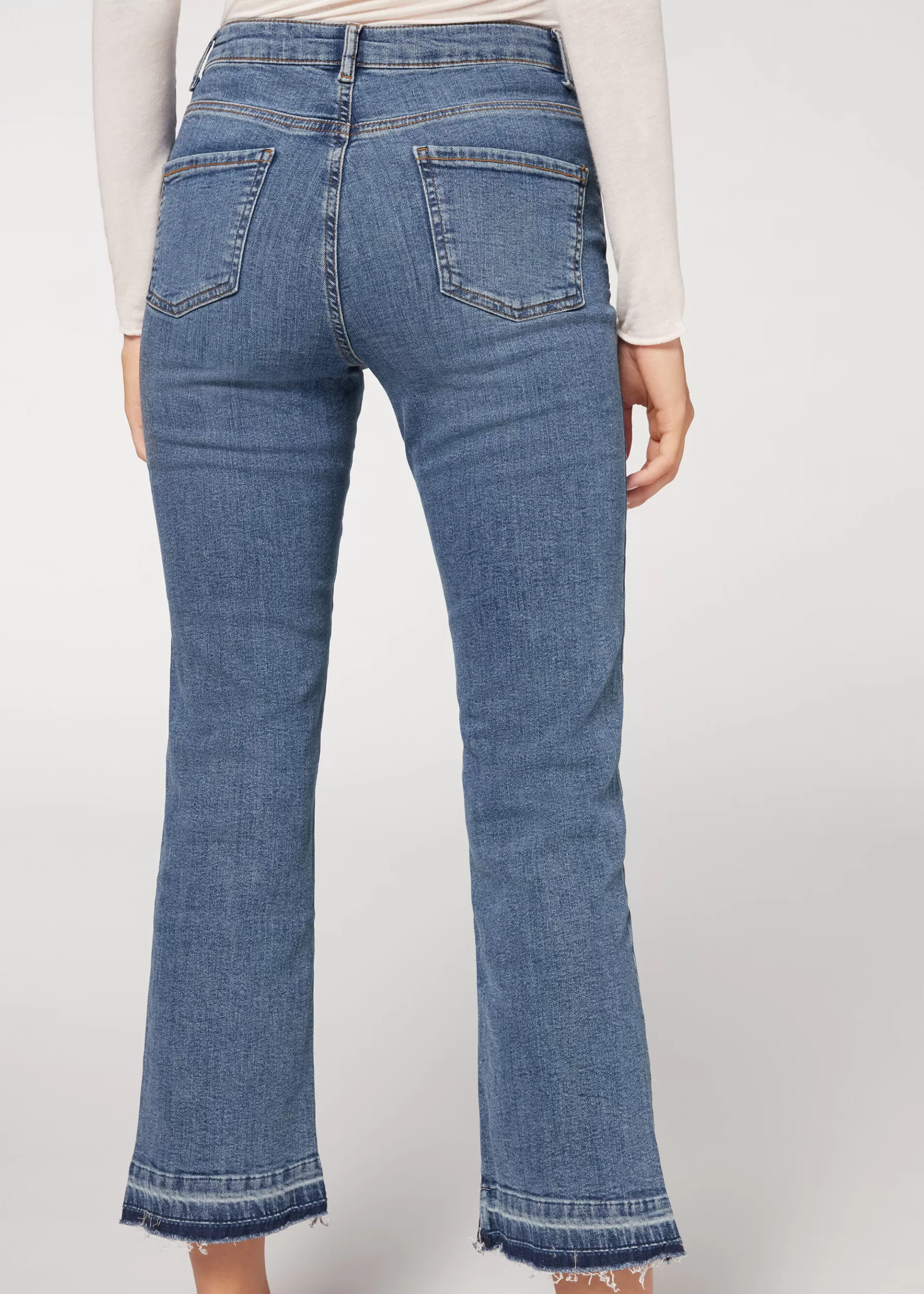 Cheap Jeans Cropped Flare Donna Jeans | Pantaloni