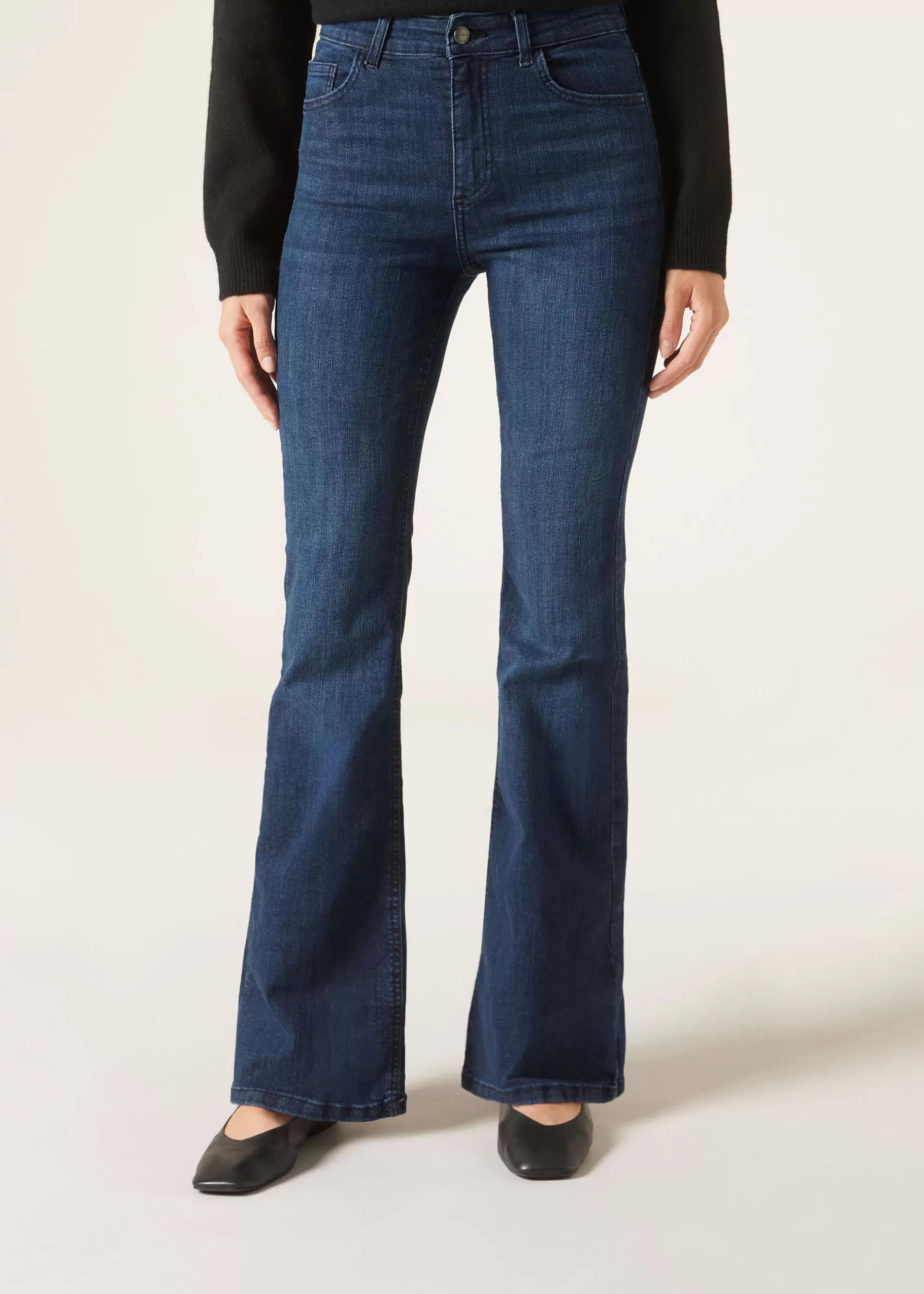 Hot Jeans Elasticizzati A Zampa Donna Jeans