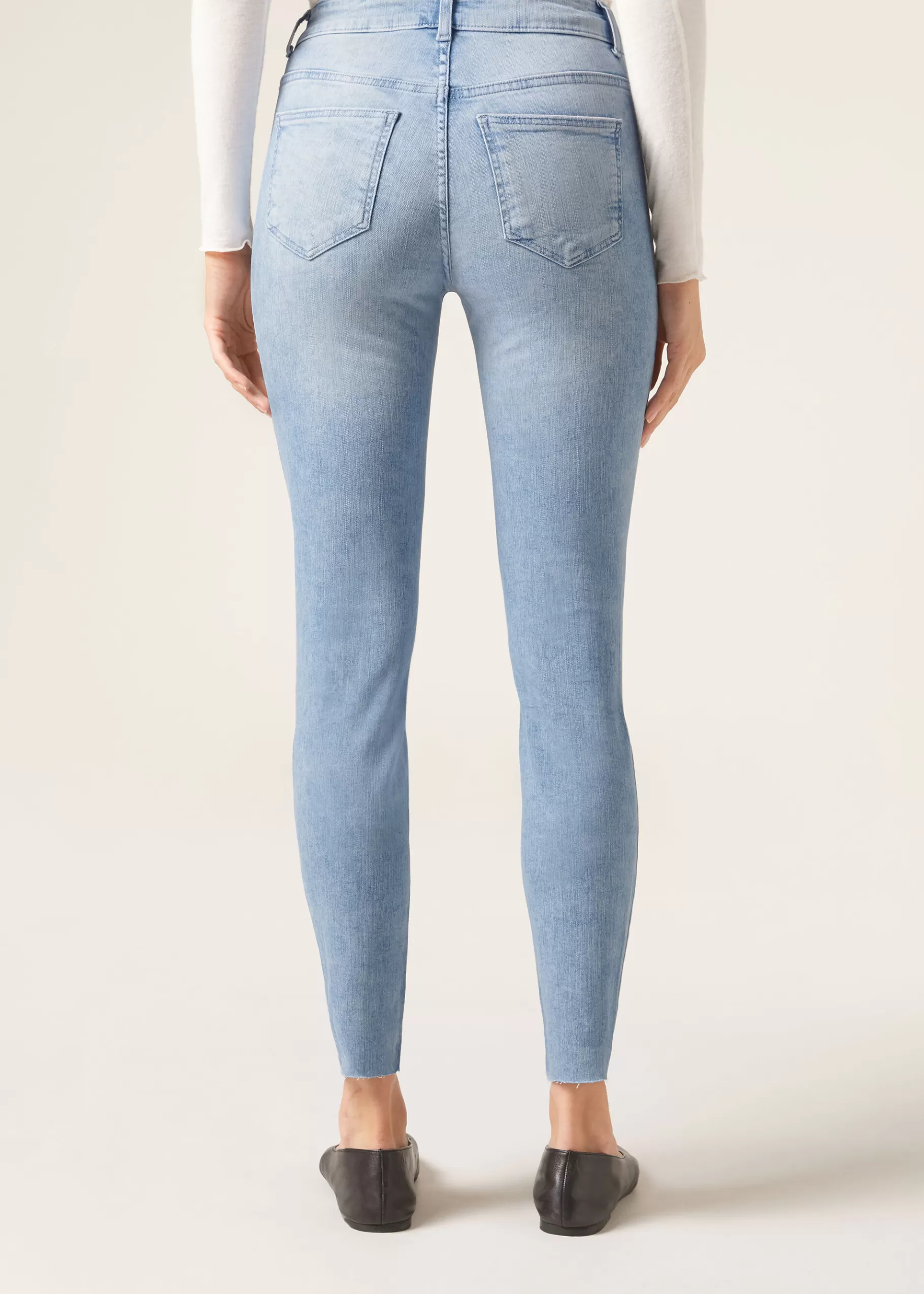 Cheap Jeans Super Skinny Con Bottoni Donna Jeans