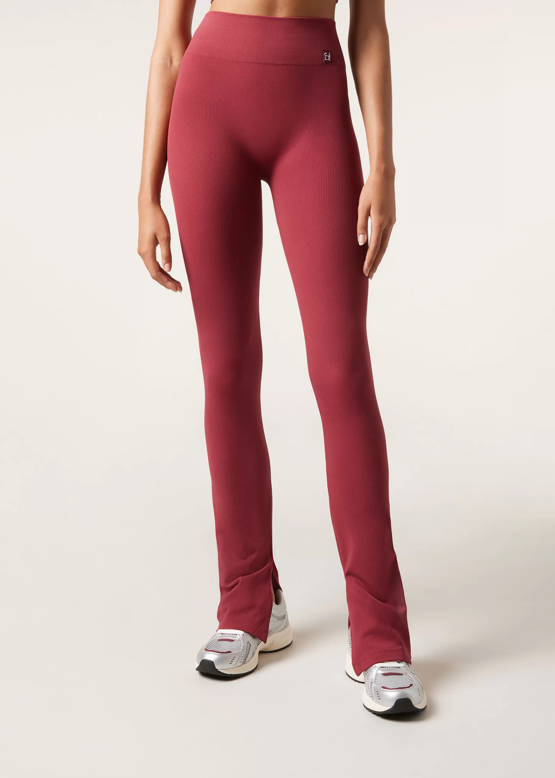 Clearance Leggings A Zampa Con Spacco Laterale Donna Leggings Leggings | Pantaloni