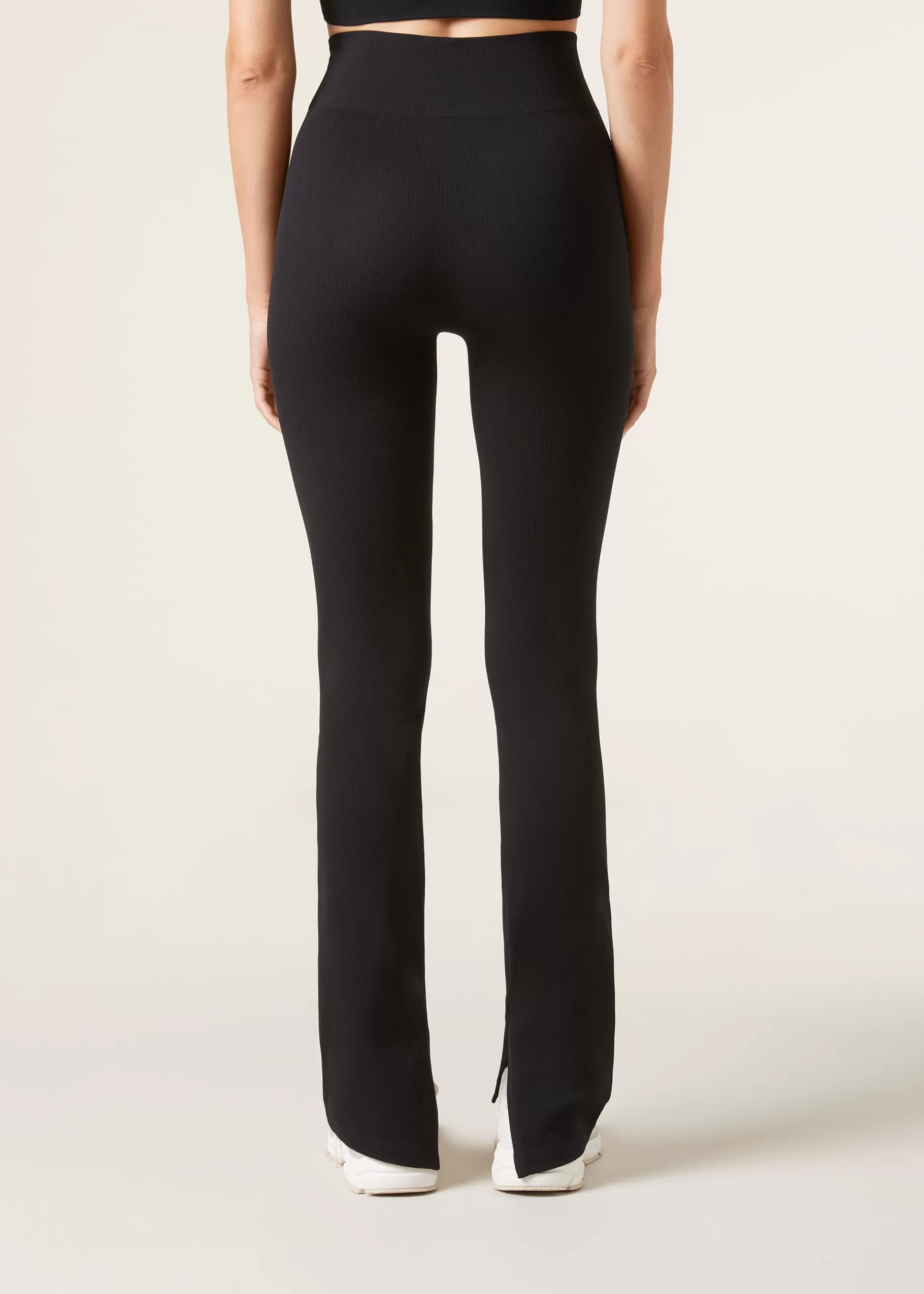 Clearance Leggings A Zampa Con Spacco Laterale Donna Leggings Leggings | Pantaloni