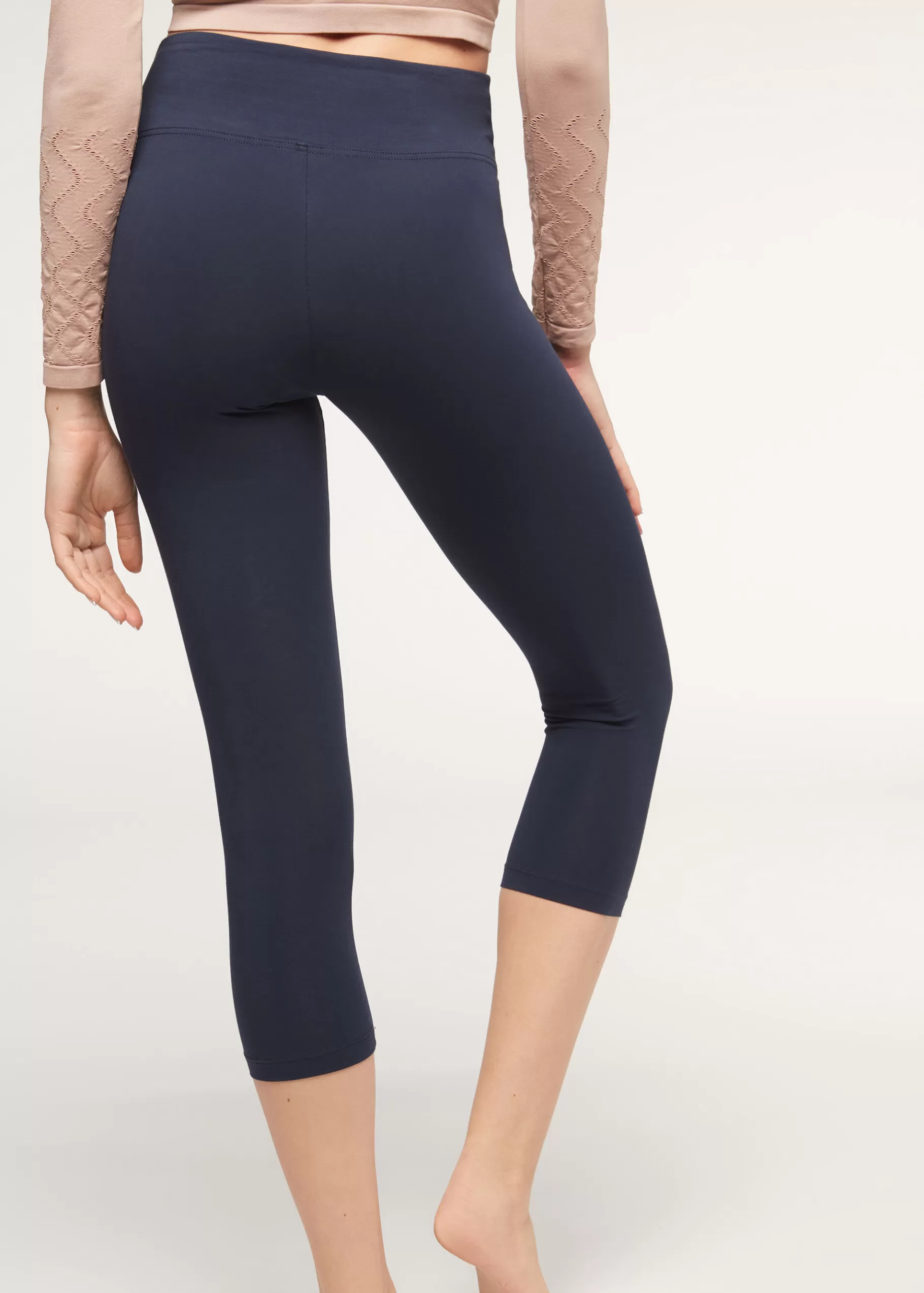 Outlet Leggings Capri In Cotone Supima Donna Leggings