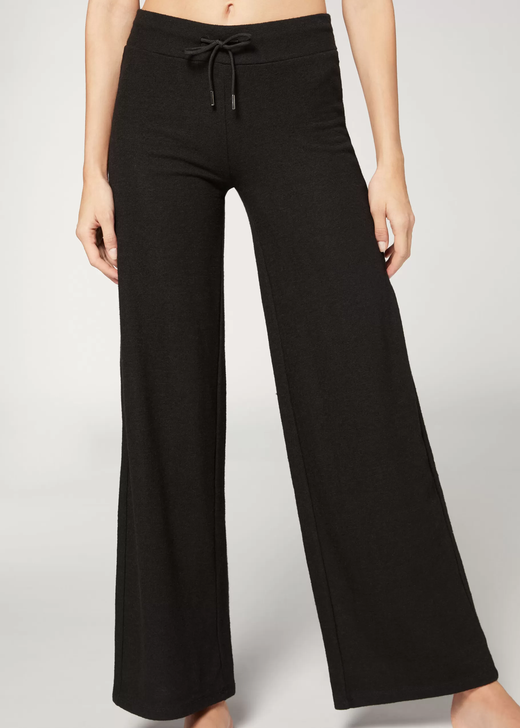 Cheap Pantaloni A Palazzo Cashmere Donna Pantaloni