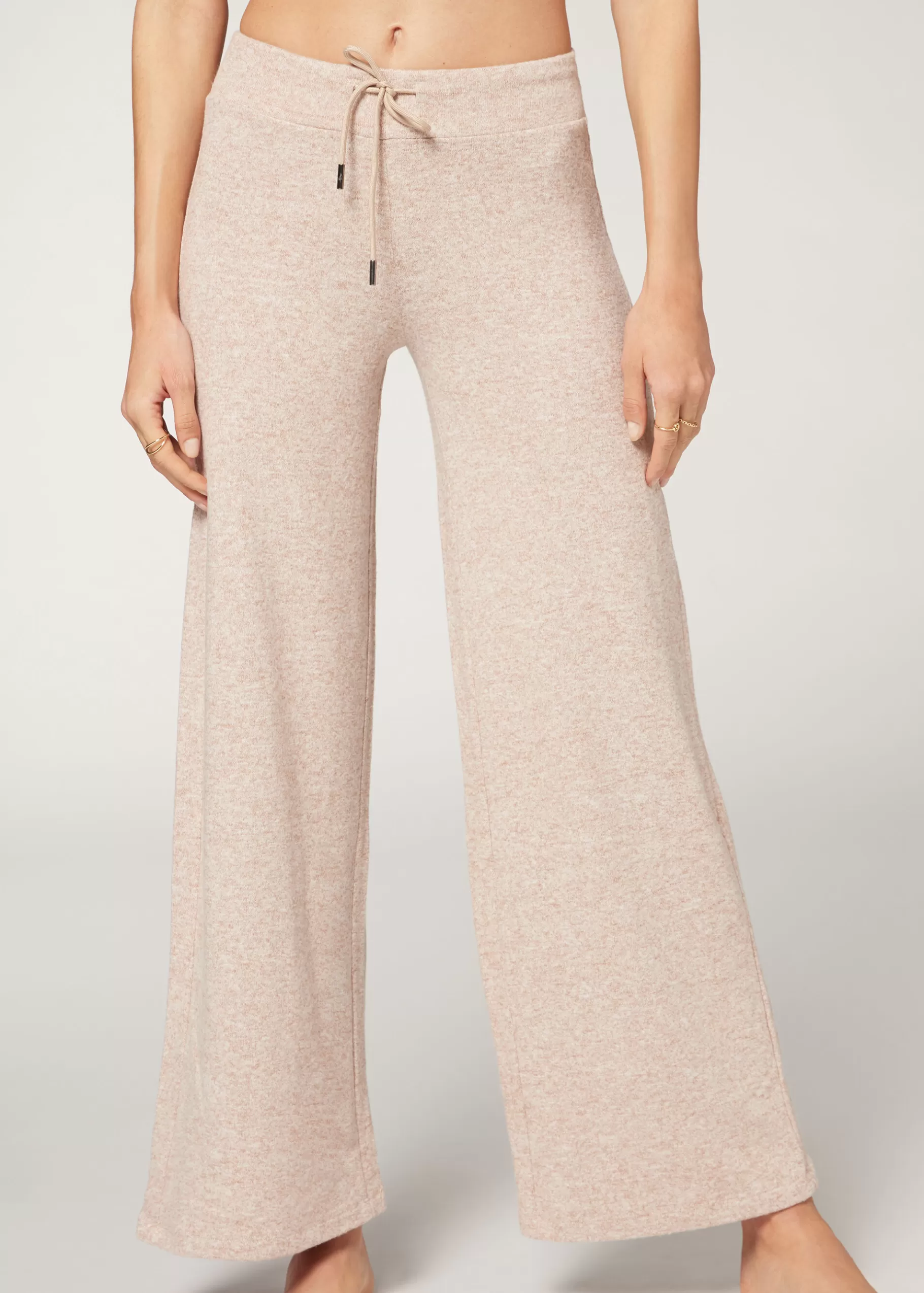 Cheap Pantaloni A Palazzo Cashmere Donna Pantaloni