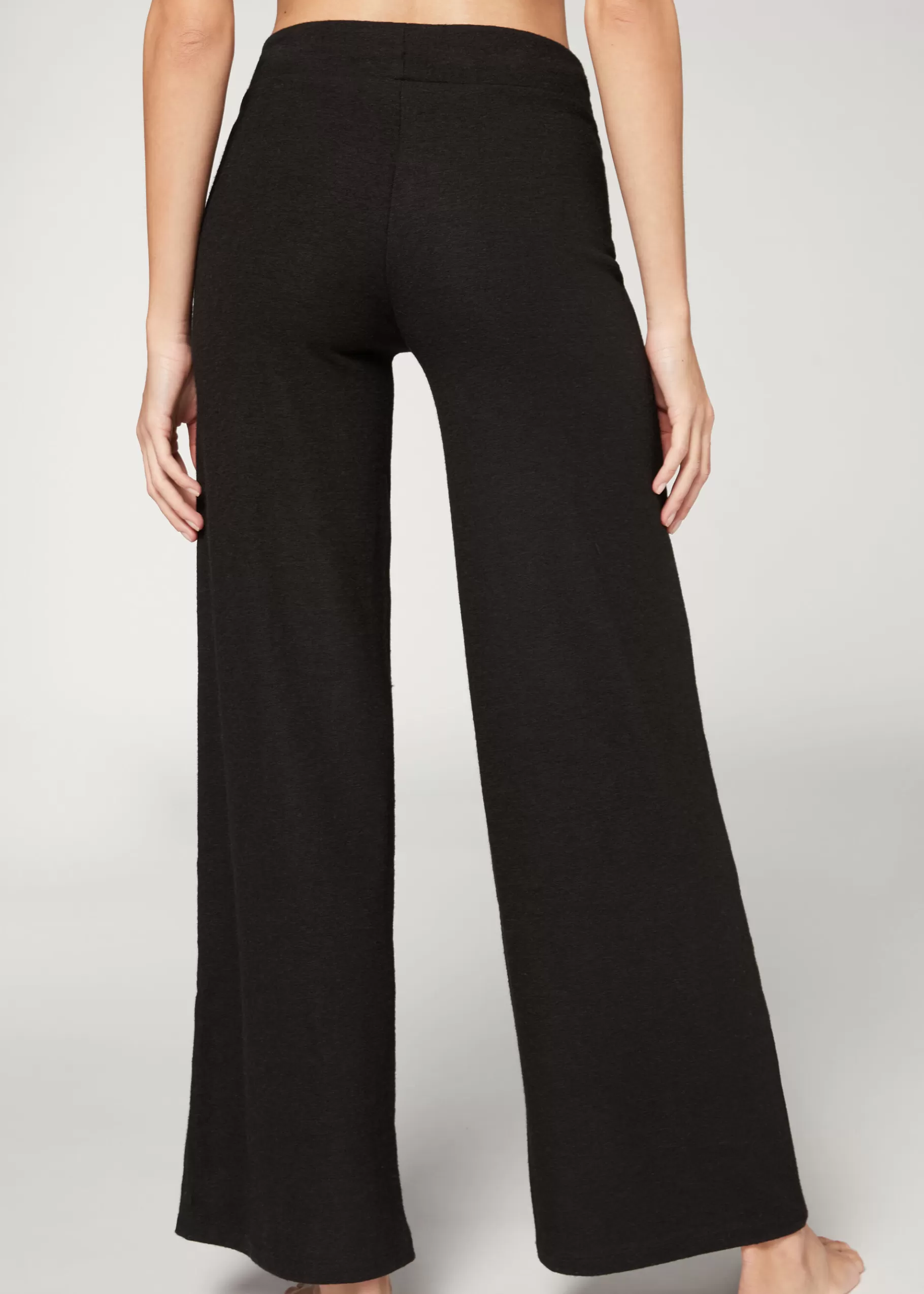 Cheap Pantaloni A Palazzo Cashmere Donna Pantaloni